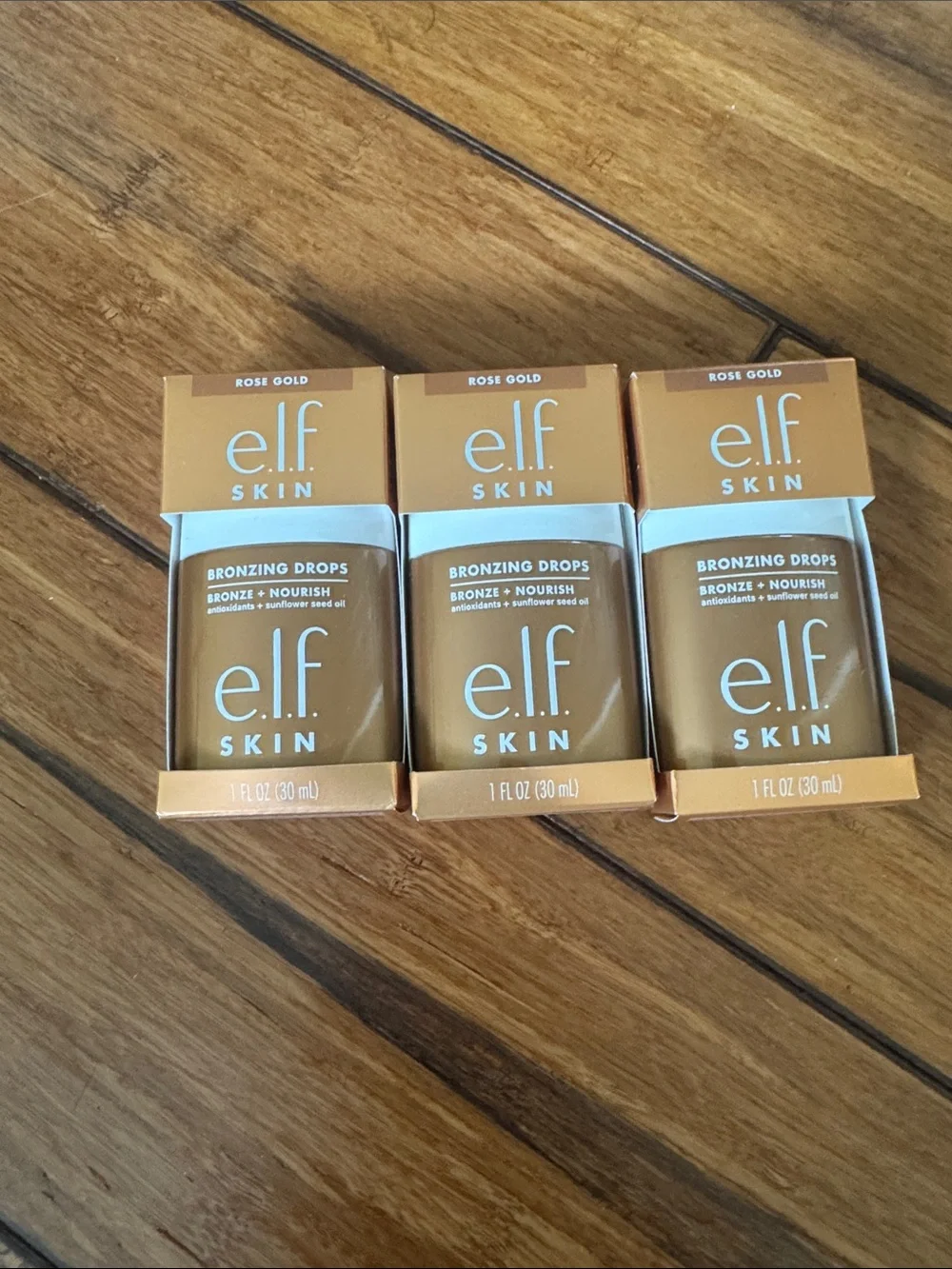 e.l.f. Skin Bronzing Drops (Rose Gold) - 3 Pack